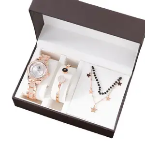 ZONMFEI 3Pcs Geschenkset Box Uhren für Frauen Modedesign Damen armbanduhren Hot Sale Damen Kleider uhr