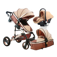 Nouveau-né pliant 3 en 1 landau poussette bébé chariot pliant chariot voyage poussettes voiture luxe 3 en 1 poussette pour bébé
