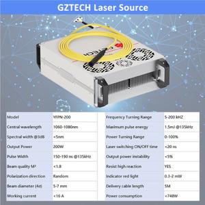 200W 300W Pulse Fiber <b>Laser</b> <b>Cleaning</b> <b>Machine</b> Oil Paint Rust Removal Stainless Steel - Product Image 6
