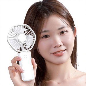 Ventilateur portable USB rechargeable mini à trois vitesses avec support de téléphone, en plastique, pour utilisation en extérieur et en voiture, installation manuelle - Product Image 4
