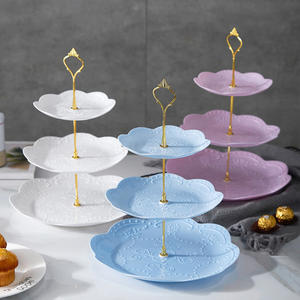 Soporte de placa de melamina de plástico de 2 niveles de grado superior <span class=keywords><strong>para</strong></span> pastel, postre, fruta KTV, herramientas de pastel de calidad superior - Product Image 6