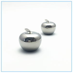 Coffret cadeau de haute qualité en forme de pomme en acier inoxydable Cubess de glace réutilisable Refroidissement du vin - Product Image 3