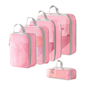 Juego de 5 Cubos de Compresión <span class=keywords><strong>para</strong></span> Viaje de Gran Capacidad, <span class=keywords><strong>Bolsas</strong></span> de Almacenamiento Expandibles de Poliéster <span class=keywords><strong>para</strong></span> <span class=keywords><strong>Ropa</strong></span>, Maletas y Equipaje - Product Image 6