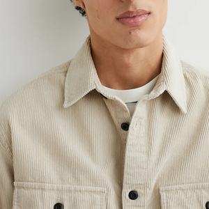 เสื้อเชิ้ตคอร์ดูรอยแขนยาวผู้ชายแบบมีกระเป๋าหน้าสั่งทำขายส่ง - Product Image 4