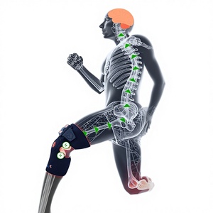 Campanio CE40 Cordless TENS Knee <b>Wrap</b> Massager Rechargeable Electric Timing Control <b>Black</b> Knee Therapy Arthritis Sports Injury - Product Image 1