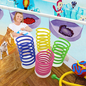 Vente en gros usine : Jouets interactifs pour chats à ressort en spirale, en plastique écologique, simples et solides, pour toutes les occasions, favorisant le mouvement des animaux de compagnie - Product Image 2