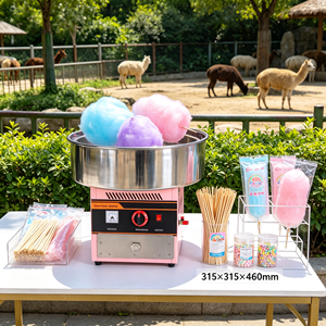Commercial Cotton <b>Candy</b> <b>Machine</b> Automatic Filament Maker Stainless Steel Bowl Pink <b>Candy</b> Floss Maker for Mobile Stall - Product Image 6
