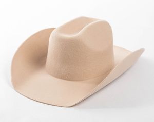 VW038 Vente directe d'usine Chapeaux de cowboy de haute qualité Nouveau design Chapeau de cowboy en laine 100% couleur Evergreen - Product Image 4