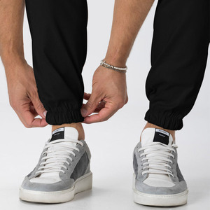 Pantalon cargo pour hommes, bleu clair, en coton, avec cordon de serrage, taille élastique, multi-poches, décontracté, pour un usage quotidien et des activités de plein air - Product Image 3