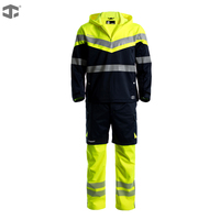 Veste d'extérieur JIADE pour homme, haute visibilité, thermique, col renforcé, extensible, respirante, imperméable, polyester, grandes tailles, automne-hiver