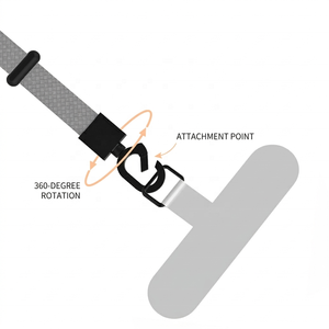 NOUVEAU Cordon de téléphone en gros style mécanique réglable, sangle anti-chute pour téléphone portable avec texture métallique pour iPhone/Samsung - Product Image 4