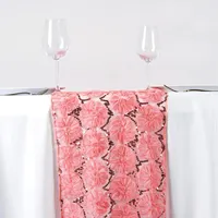 Düğün parti dekorasyon 250cm işlemeli güller masa koşucu masa ziyafet yemek odası