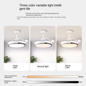 Ventilador de techo de 12 voltios para exteriores de CC con luces Led Máquina de bobinado Luz moderna para el hogar - Product Image 2