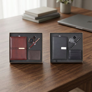 Coffret Cadeau Promotionnel de Luxe Personnalisé en Métal Gaufré avec Journal Intime et Bouteille – Nouveauté pour le Nouvel An, Thanksgiving et Noël - Product Image 4