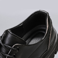 Chaussures habillées en cuir pour hommes, style marche, chaussures de ville, mode, lacets, style britannique, plateforme épaisse, chaussures de travail décontractées