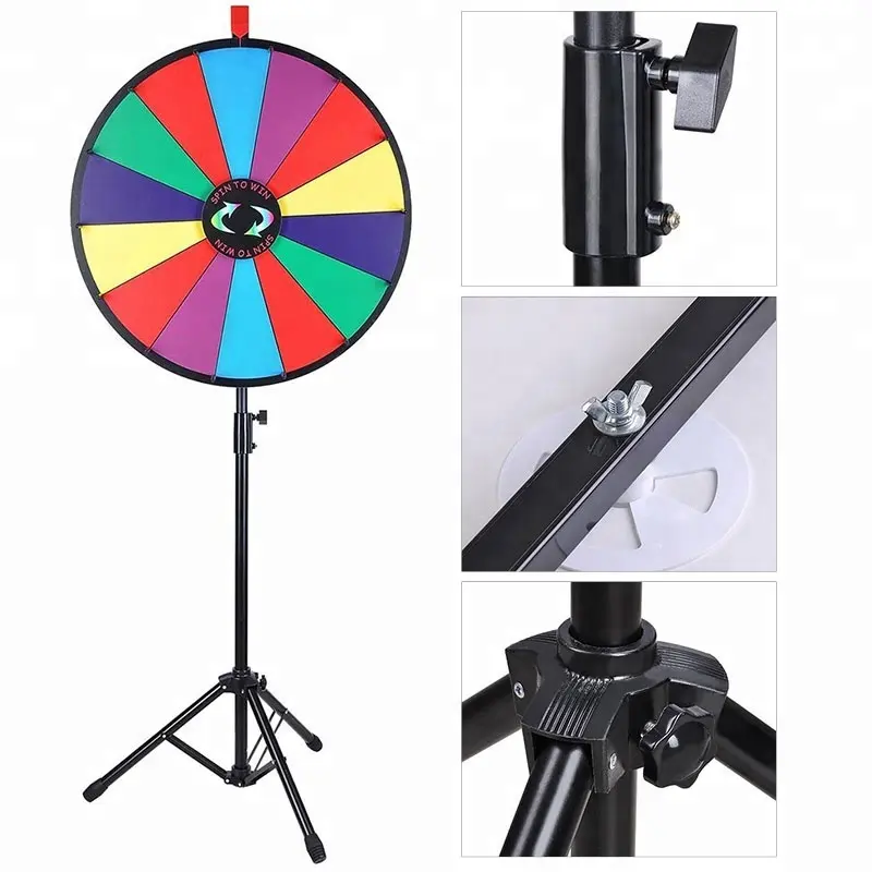 Roue Porte-bonheur Multicolore 15 Cm – Kit Personnalisable Avec 3 Roues, Marqueur Et Effaceur – Jeu De Table Pour Fêtes Et Carnaval