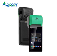 Bouton de Volume latéral de couleur verte, Terminal de point de vente Android tactile capacitif de 5.5 pouces avec étiquette thermique et imprimante de reçus