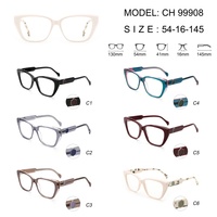Personnalisation de lunettes de vue pour femmes en acétate haut de gamme avec ornement, lunettes de prescription de luxe, montures optiques pour un usage quotidien, OEM/ODM