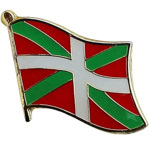 Fabricante de Insignias de la Bandera del País Vasco, Venta Directa, Proceso de Pintura al Horno, Estampado, Artesanía Metálica para el Día Nacional del Deporte - Product Image 1