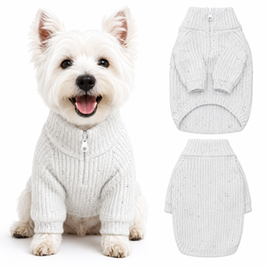 <strong>Dog</strong> Sweater Quarter Zip Knitted Pet <strong>Jumper</strong> Warm Winter <strong>Dog</strong> Clothes <strong>for</strong> Small Medium <strong>Dogs</strong> - Product Image 1