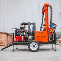 Foreuse hydraulique diesel CE 42KW, profondeur 250m-300m, machine de forage portable pour puits d'eau avec trépan PDC
