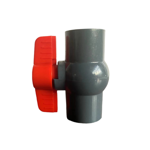 Factory <strong>Rock</strong> Bottom Price Grey White Blue Color Plain Flat Socket Thread PVC Compact Octagonal Manual Ball Valve - Product Image 4