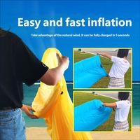 Canapé gonflable portable, chaise longue d'extérieur sans pompe, sac de couchage paresseux pour le camping, la plage et les voyages