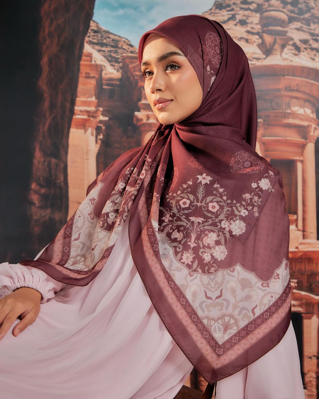 Buy Duck Hijab Sequined Design With Visor