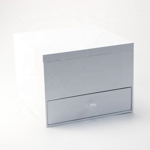 Thiết kế thời trang 7 inch LCD hiển thị video player Trắng Đôi video ngăn kéo hộp quà tặng hoa bao bì Matt cán khung ảnh - Product Image 4