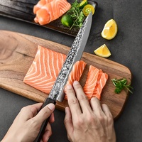 Couteau Gyuto à manche octogonal Couteau à lame de chef japonais martelé en oxyde noir