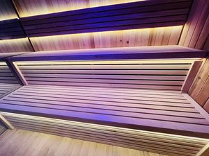 Bañera de inmersión fría de vapor húmedo/Seco moderna, sala de Sauna, abeto de pino integrado, cicuta, cedro rojo, villas sólidas para relajación personal - Product Image 6