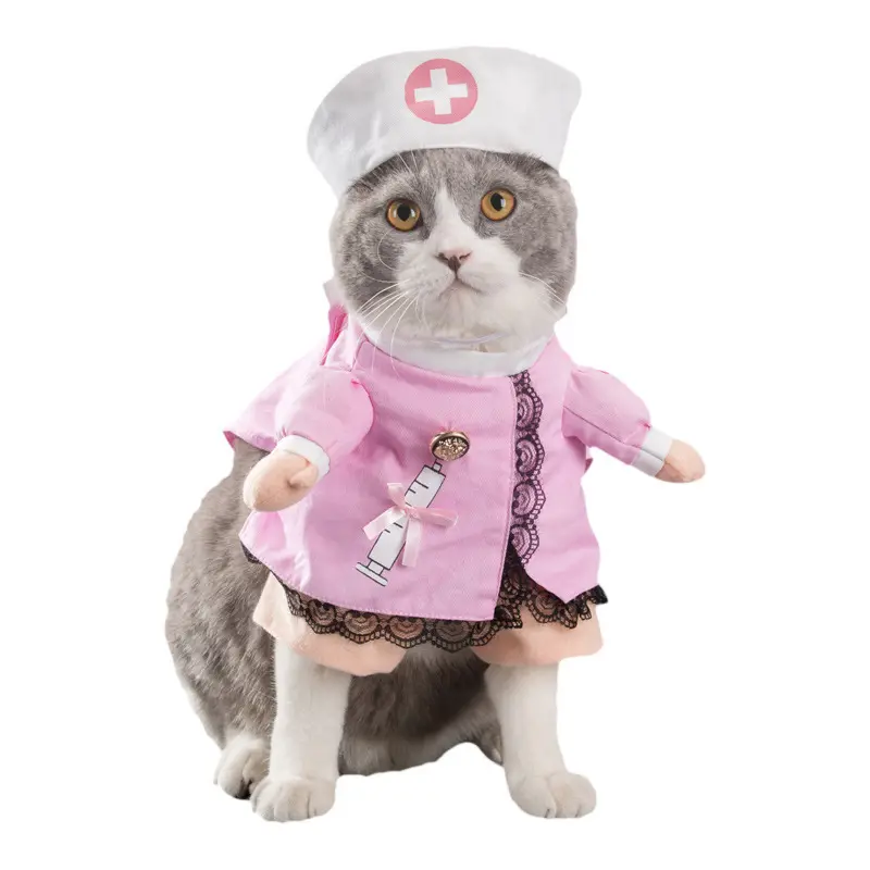 재미있는 애완 동물 옷 해적 개 고양이 의상 정장 해적 고양이 개 플러스 모자를위한 파티 의류 의류 드레싱