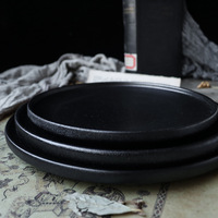Ensemble de 4 grandes assiettes à dîner écologiques en céramique blanche de 10 pouces, grandes assiettes à salade pour fêtes et mariages