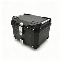 Coffre de rangement arrière rigide pour moto 45L, boîte de rangement arrière en plastique dur, coffre à dégagement rapide avec matériel de montage pour scooter, VTT