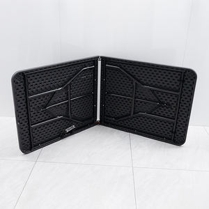 Table en grain de bois noir Pliante Table pliante de 6 pieds Table de restaurant pliante - Product Image 1