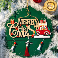 Décoration de Noël : Ornement suspendu en forme de panneau avec inscription pour la décoration de l'arbre de Noël, de la scène, de la fête et comme accessoire de table