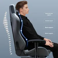 Chaise pivotante réglable inclinable ergonomique E-Sports Table de jeu confortable et longue assise pour les utilisateurs d'ordinateur de dortoir d'étudiants