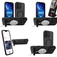 Coque Premium avec Béquille pour iPhone 15 Pro Max, 17 Air, 16, 14, 13, 12 Plus, 11 – Étui Mat Anti-Chute avec Support Téléphone – Vente en Gros