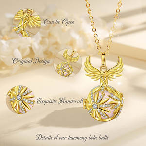 Harmony Ball Gold Angel Music Chime Wishing Ball Pregnancy Mexican Bola Kalung Liontin - Product Image 5