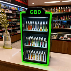Exhibidor de Mostrador Personalizado de 3 Niveles con Iluminación LED, Exhibidor Publicitario de Acrílico con Diseño Moderno <span class=keywords><strong>para</strong></span> Tiendas de Cigarrillos - Product Image 5