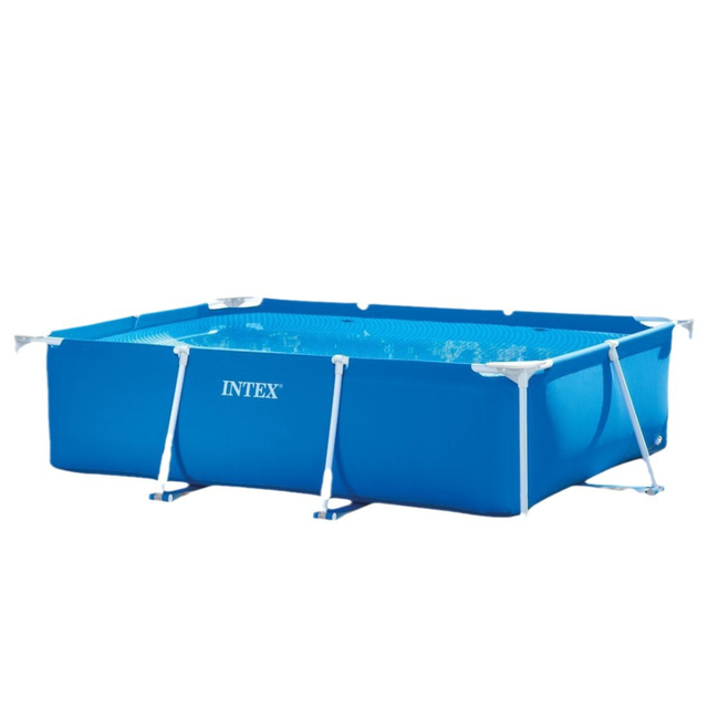 INTEX 28274 Rectangular Frame Above Ground Pool Sets 450cmx220cmx84cm Rectangular Metal Frame Pool