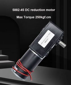 เกียร์ DC12V แรงบิด24โวลต์มอเตอร์โลหะเทอร์โบหนอนเกียร์ถอยหลังความเร็วต่ำ250kg .cm Self-Lock หนอนมอเตอร์เกียร์ DC - Product Image 3