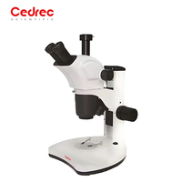 Best Selling Binocular Stereo LED Microscope for Teaching with Rechargeable Batteries LED Light Source Biological Microscope