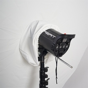 55 pouces 130 cm Parabolique Noir Argent Parapluie Réfléchissant <span class=keywords><strong>Studio</strong></span> Éclairage Parapluie Réfléchissant avec Diffuseur Blanc <span class=keywords><strong>Toile</strong></span> - Product Image 4