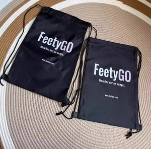 Pochette en nylon avec logo personnalisé <span class=keywords><strong>sac</strong></span> à cordon de luxe cadeau pour vêtements de sport <span class=keywords><strong>sac</strong></span> à cordon anti-poussière - Product Image 2