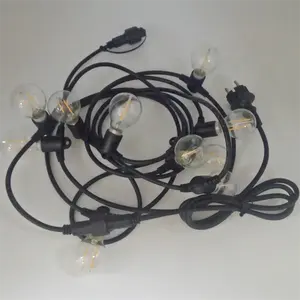 E14 Festoon dize işık G45 LED ampul e14 lamba tutucu soket değiştirilebilir lamba kemer FairyString bahçe açık tatil parti