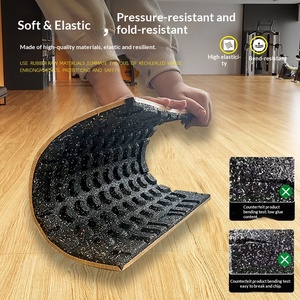 Tapis de sol en caoutchouc pour salle de sport, coussinets amortisseurs, revêtement insonorisant, tapis pour zones de force, haltères et barres, sport fonctionnel moderne - Product Image 3