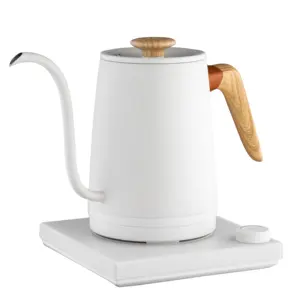 Diguo 1000ml 24Oz Electric Temperature Control Tea Coffee Pour Over Kettle Stainless Steel Gooseneck Kettle For Coffee