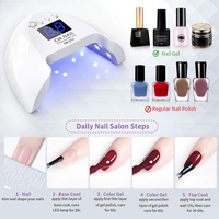 Lampe à ongles pour usage domestique et professionnel, lumière UV LED de durcissement, plastique ABS, faible chaleur, mode indolore, logo personnalisé, vente en gros