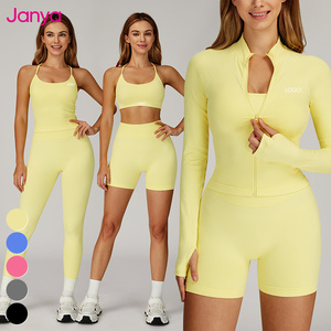 Jayan Tùy Chỉnh Liền Mạch Thể Thao Tập Thể Dục Phòng Tập Thể Dục Thiết Lập Phụ Nữ Xl Scrunch Chiến lợi phẩm Quần Short Áo Ngực Đào Tạo Ngoài Trời Phù Hợp Với Tập Thể Dục Chạy Yoga Mới - Product Image 1